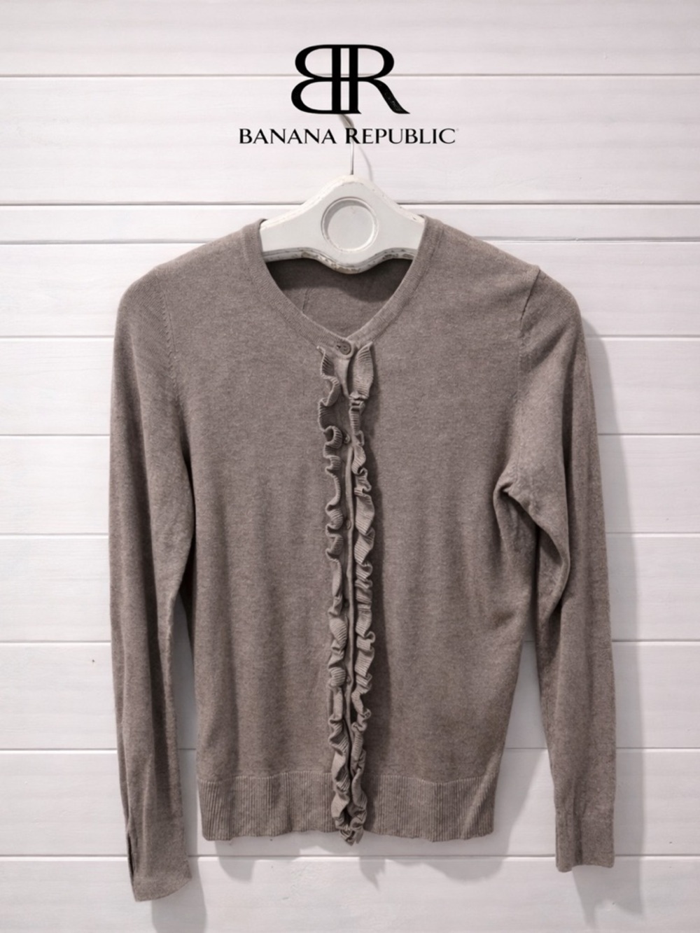 Banana Republic Ruffle Trim Cardigan - Size S
